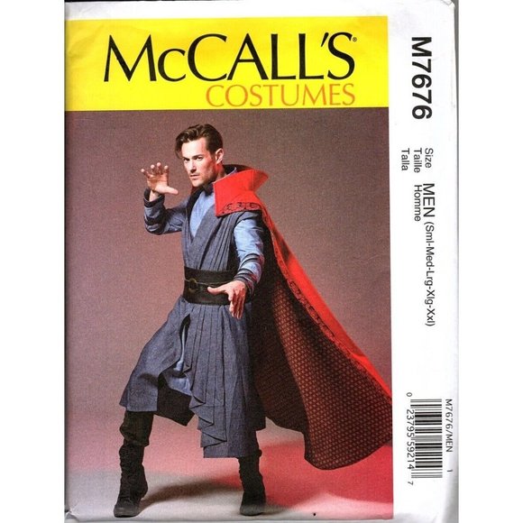 McCalls M7676 Mens Costume Assassin Cosplay Size S - XXL Uncut Sewing Pattern - Picture 1 of 2